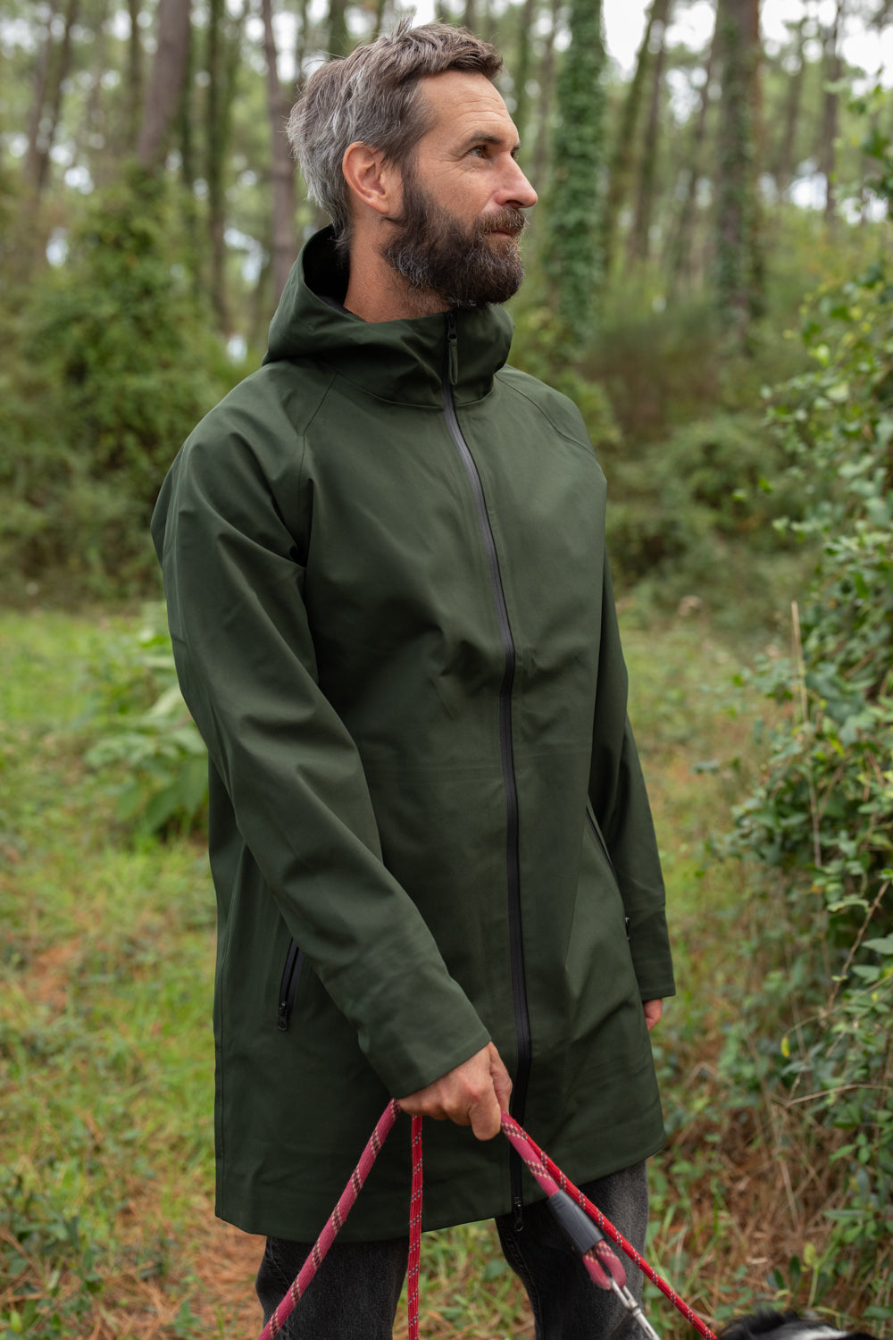 Danenorthsea Rain Parka Dark Army