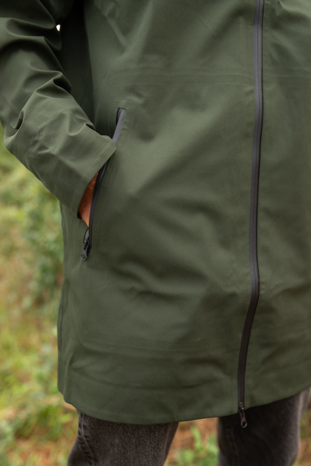 Danenorthsea Rain Parka Dark Army