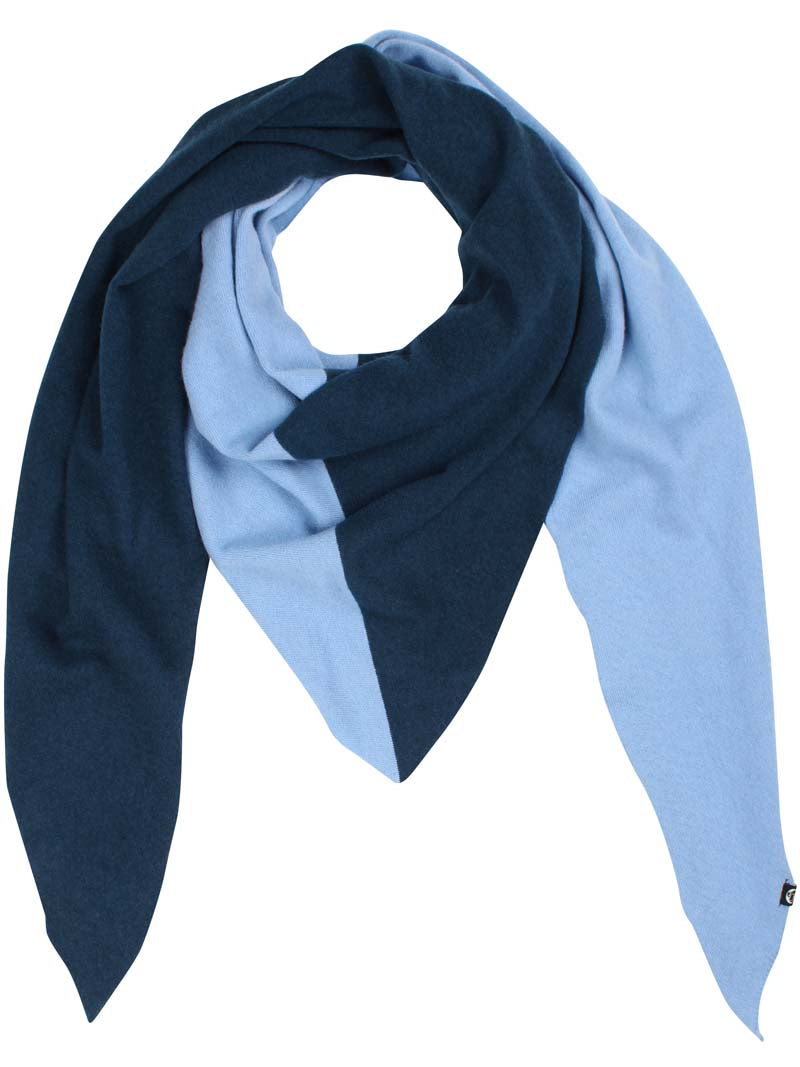 Danefireplace Wool Shawl Lt Blue Grey/Dk Slate