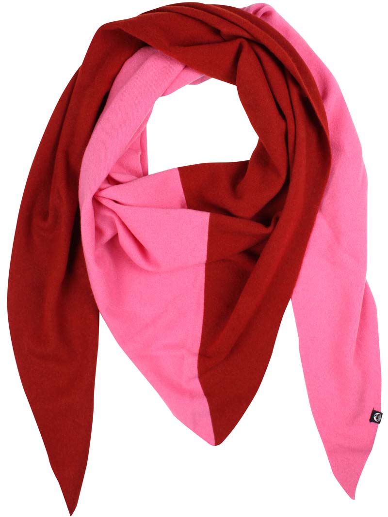 Danefireplace Wool Shawl Spicy Pink/Dk Rust