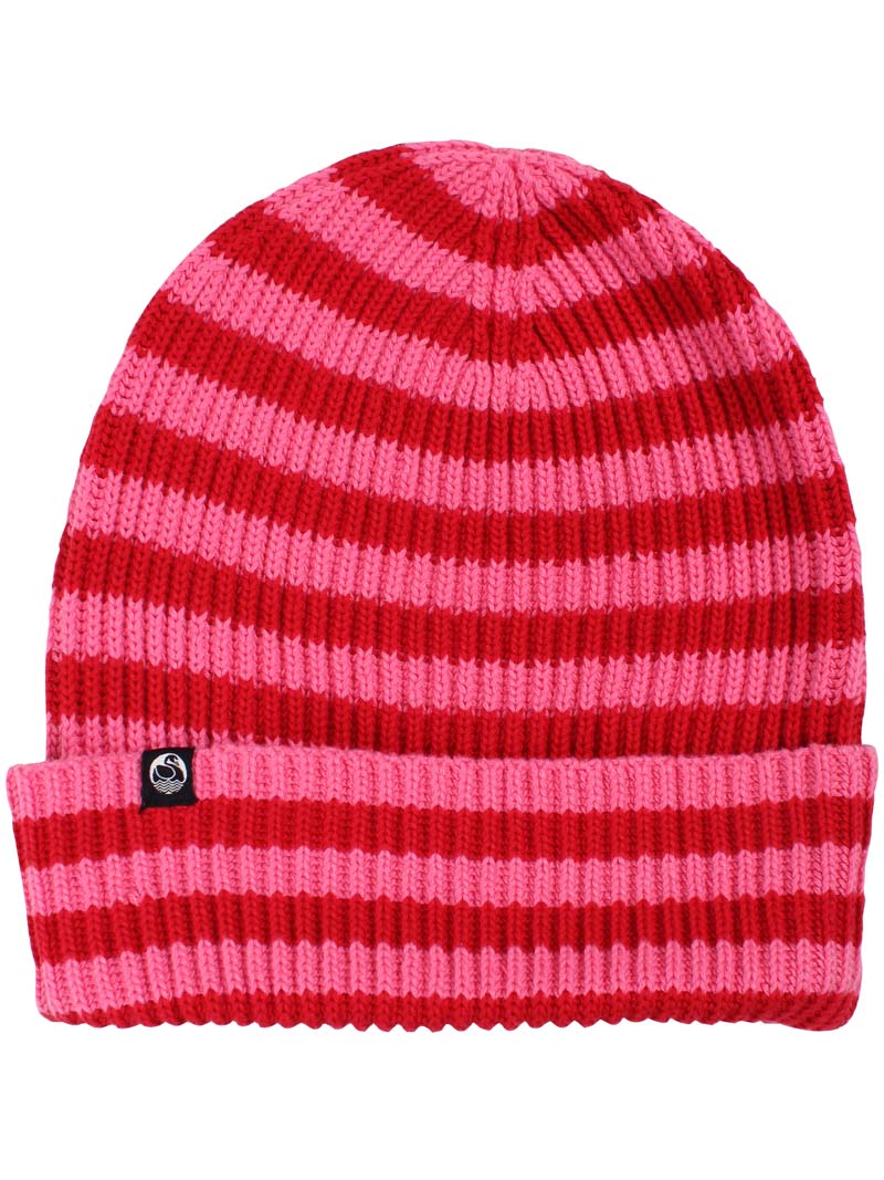 Danefolk Cotton Beanie Dk Red/Spicy Pink