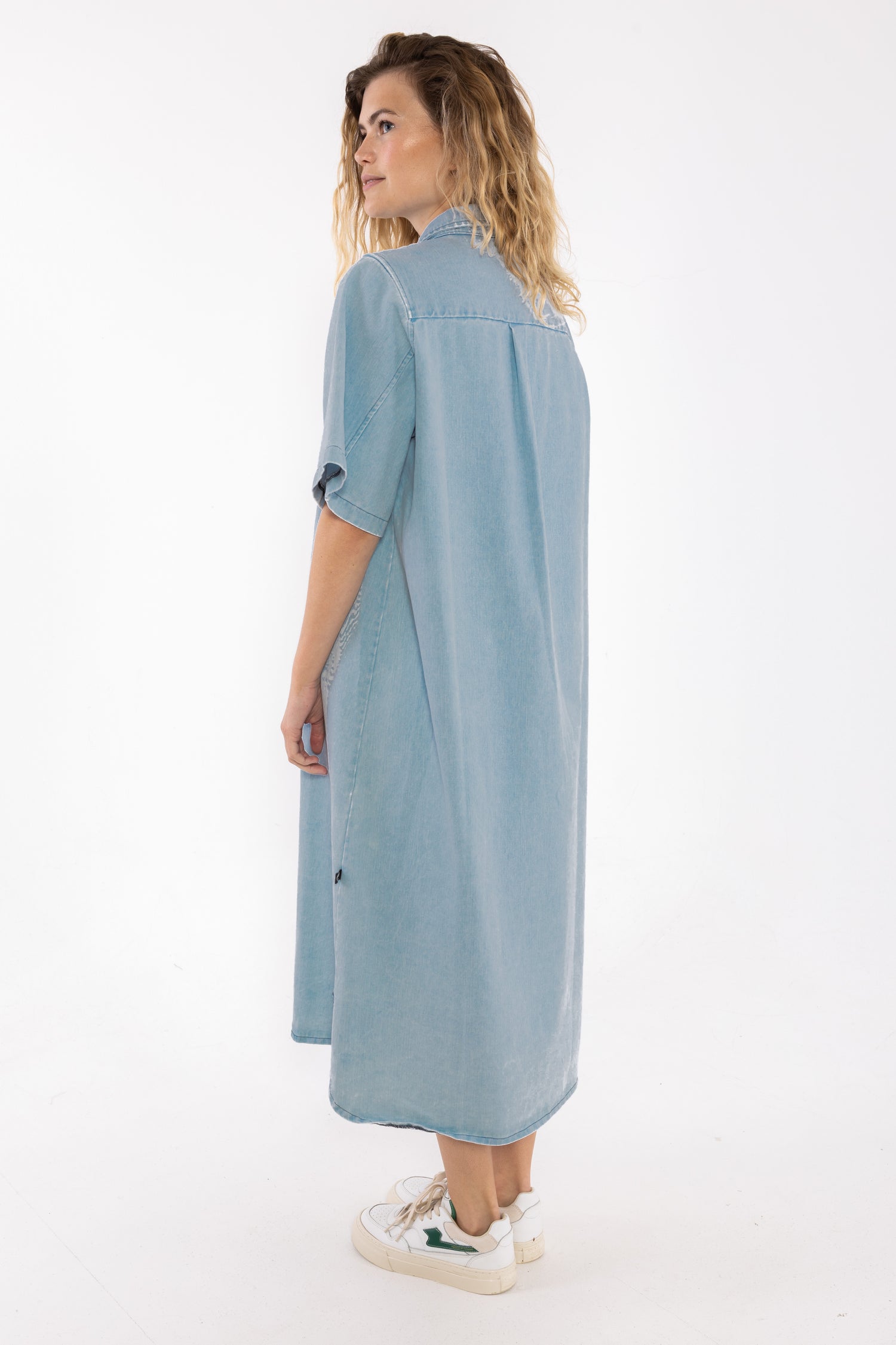 Danefolk Denim SS Dress Light Light Blue