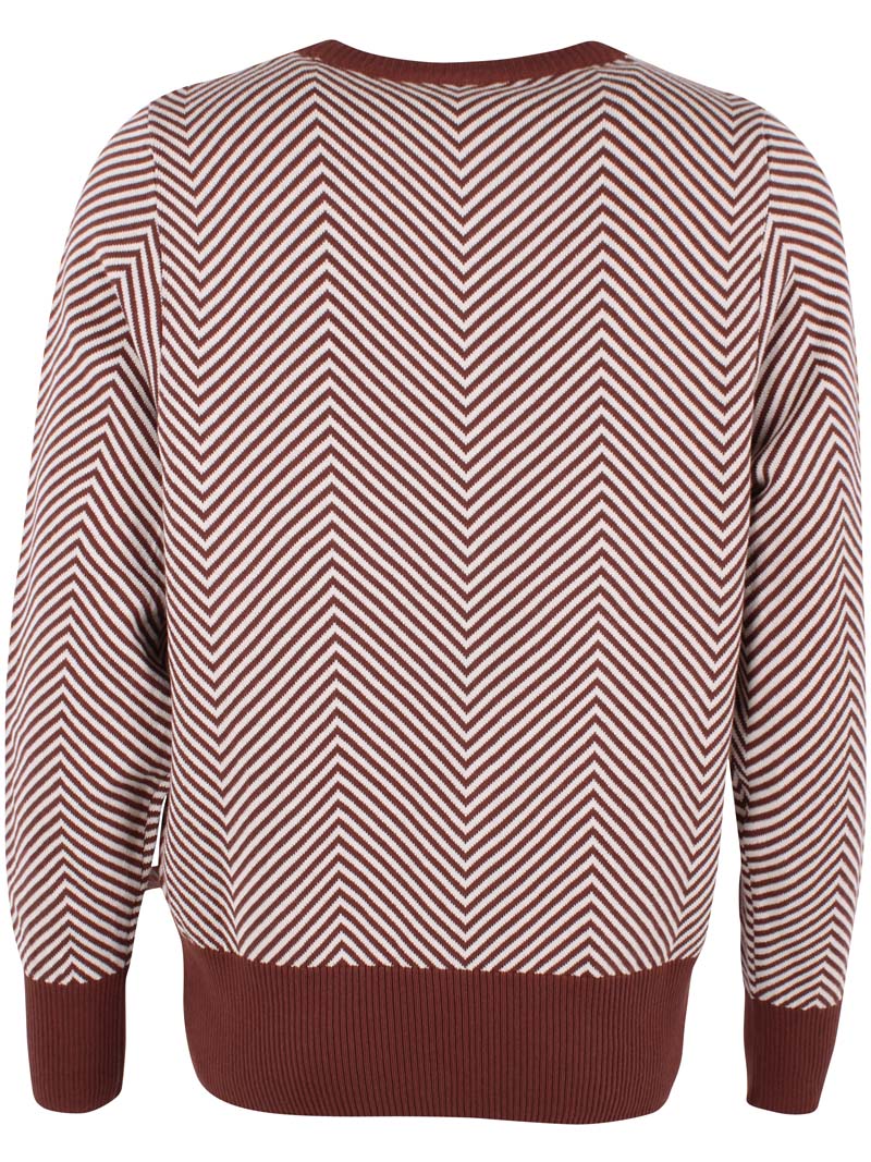 Danefox Cotton Sweater Dk Merlot/Chalk