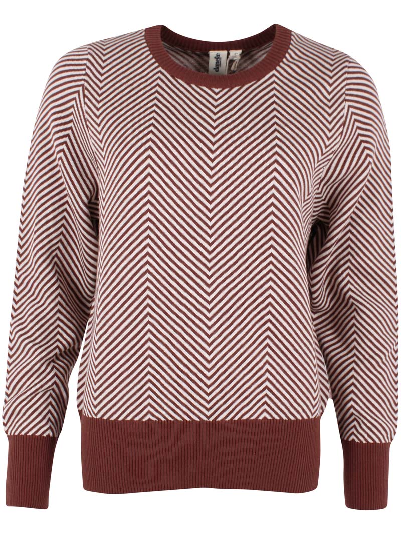 Danefox Cotton Sweater Dk Merlot/Chalk