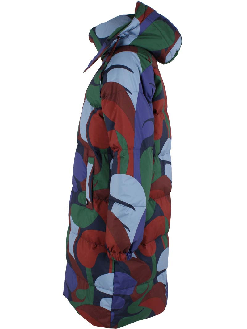 Daneget Down Winter Coat AOP Blue Purple TROPS