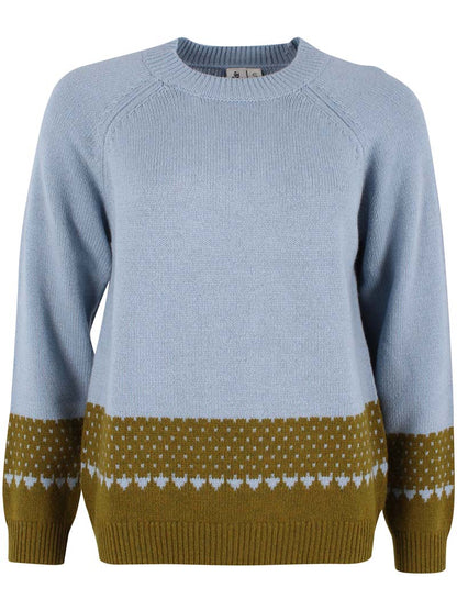 Daneglamping Wool Sweater Lt Blue Grey