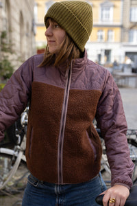 Danehazel Fleece Zip-Up Mauve/Dark Wine