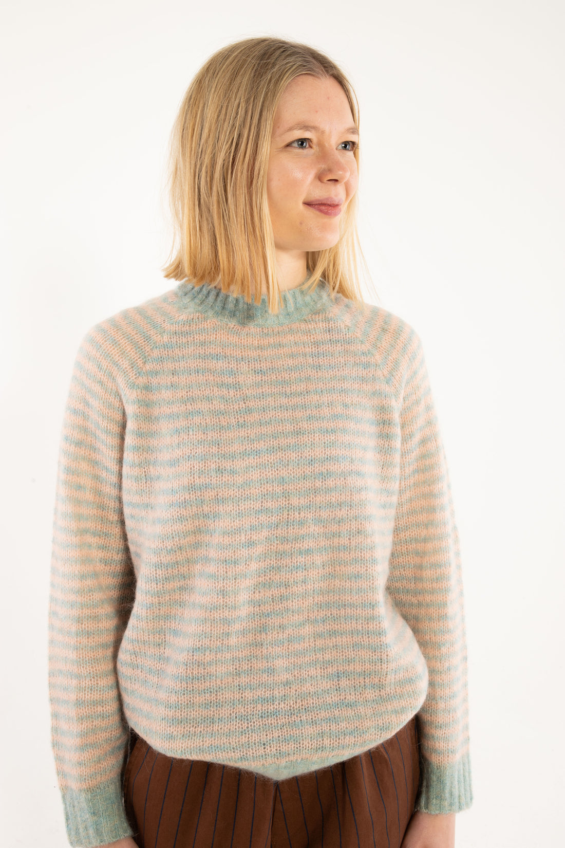 Daneherbal Alpaca Sweater Lt Blue Grey/Powder 