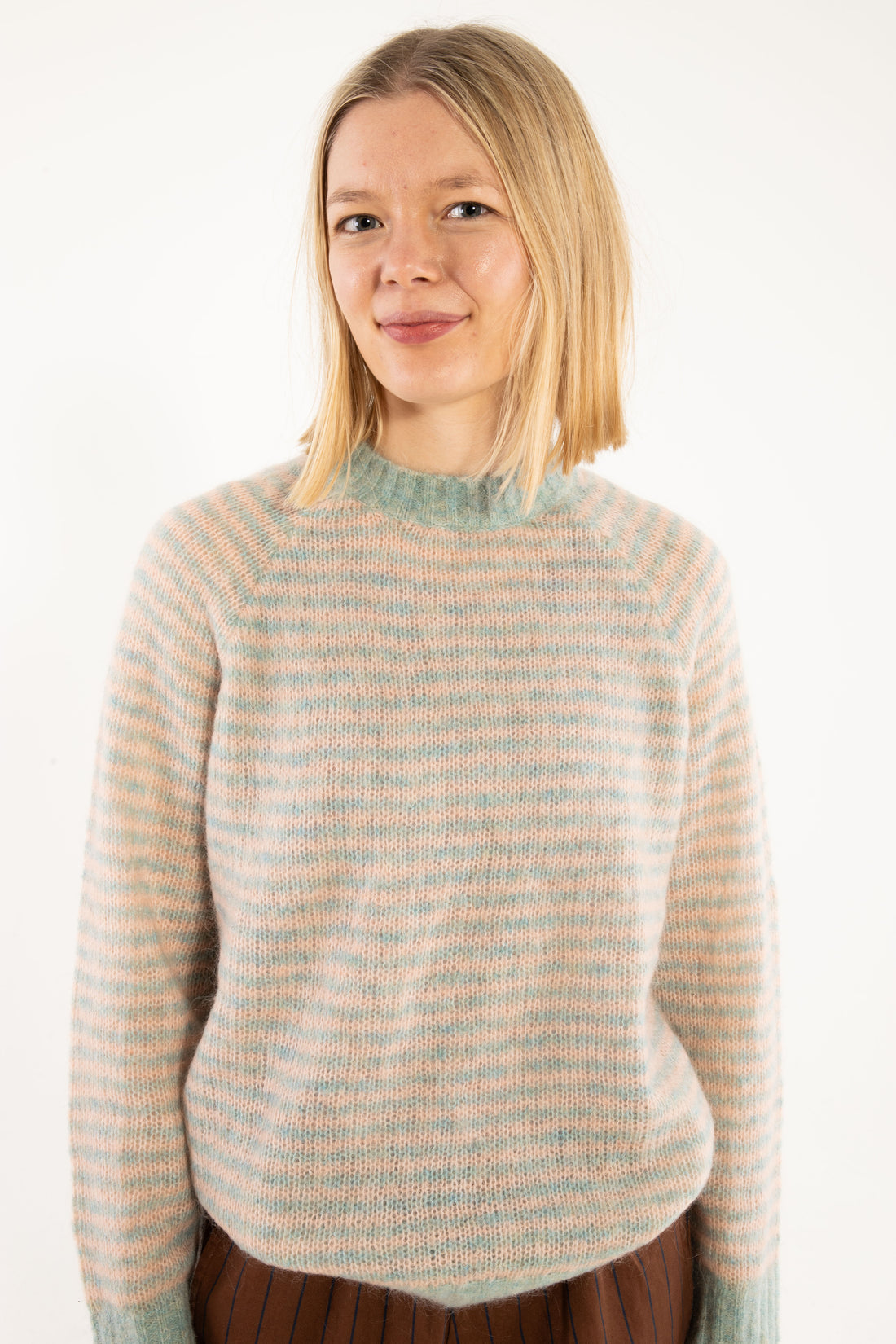 Daneherbal Alpaca Sweater Lt Blue Grey/Powder 