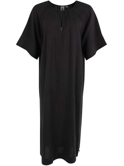 Danehostess Heavy Linnen Dress Black