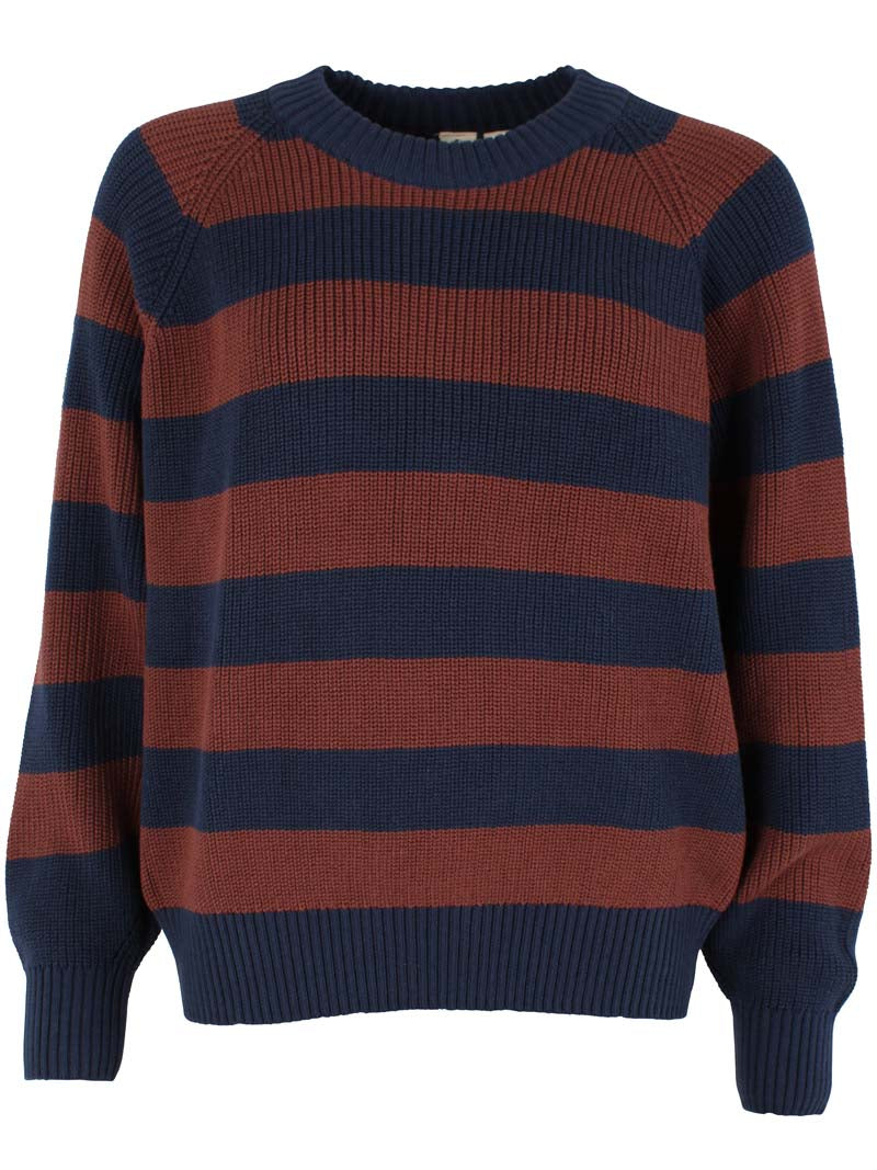 Stribet sweater i tung bomuldsstrik-5