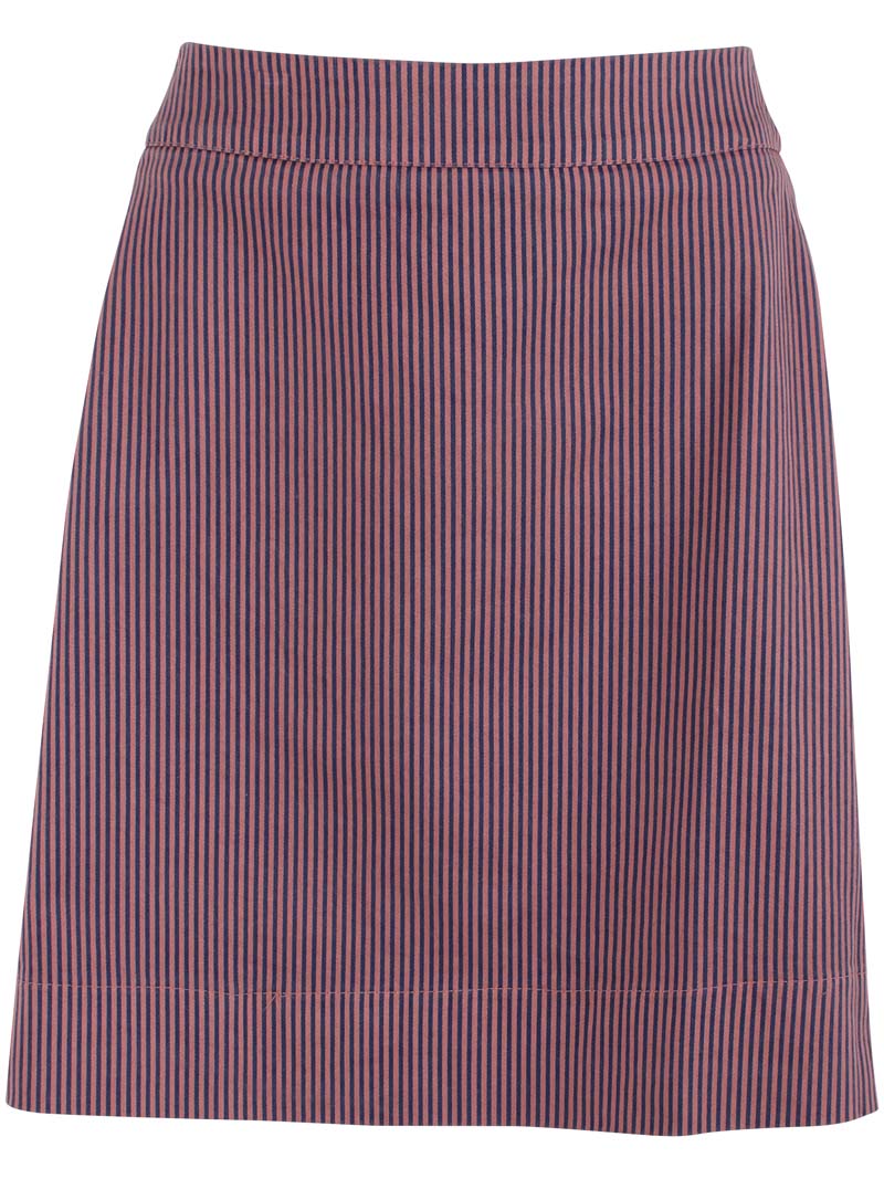 Danelondon Stretch Canvas Skirt Rose/Dk Navy