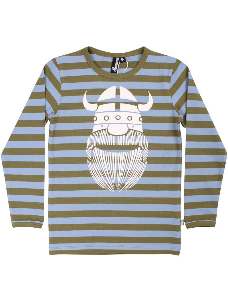 Blå stribet viking bluse