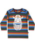 Stribet trøje med viking print 