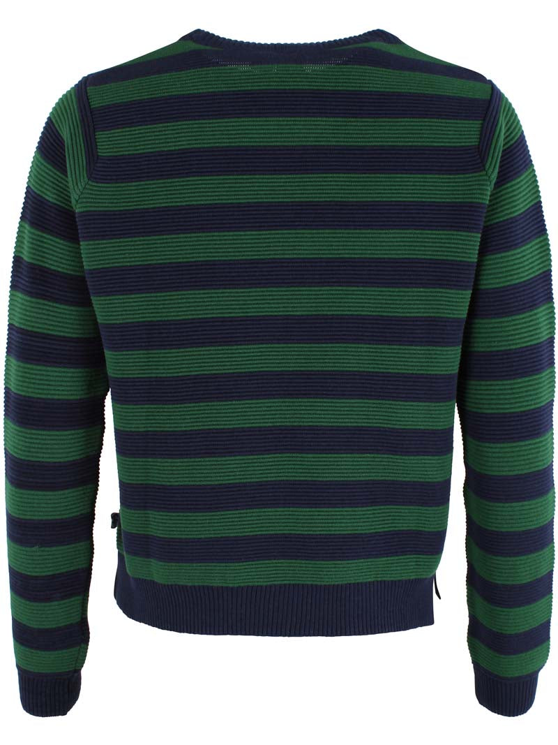 Danepearly 3D Crotchet Cotton Sweater Dk Navy/Dk Pine