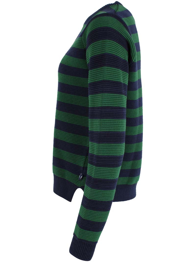 Danepearly 3D Crotchet Cotton Sweater Dk Navy/Dk Pine