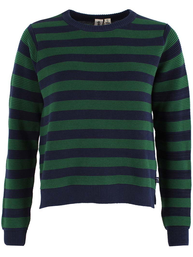 Danepearly 3D Crotchet Cotton Sweater Dk Navy/Dk Pine