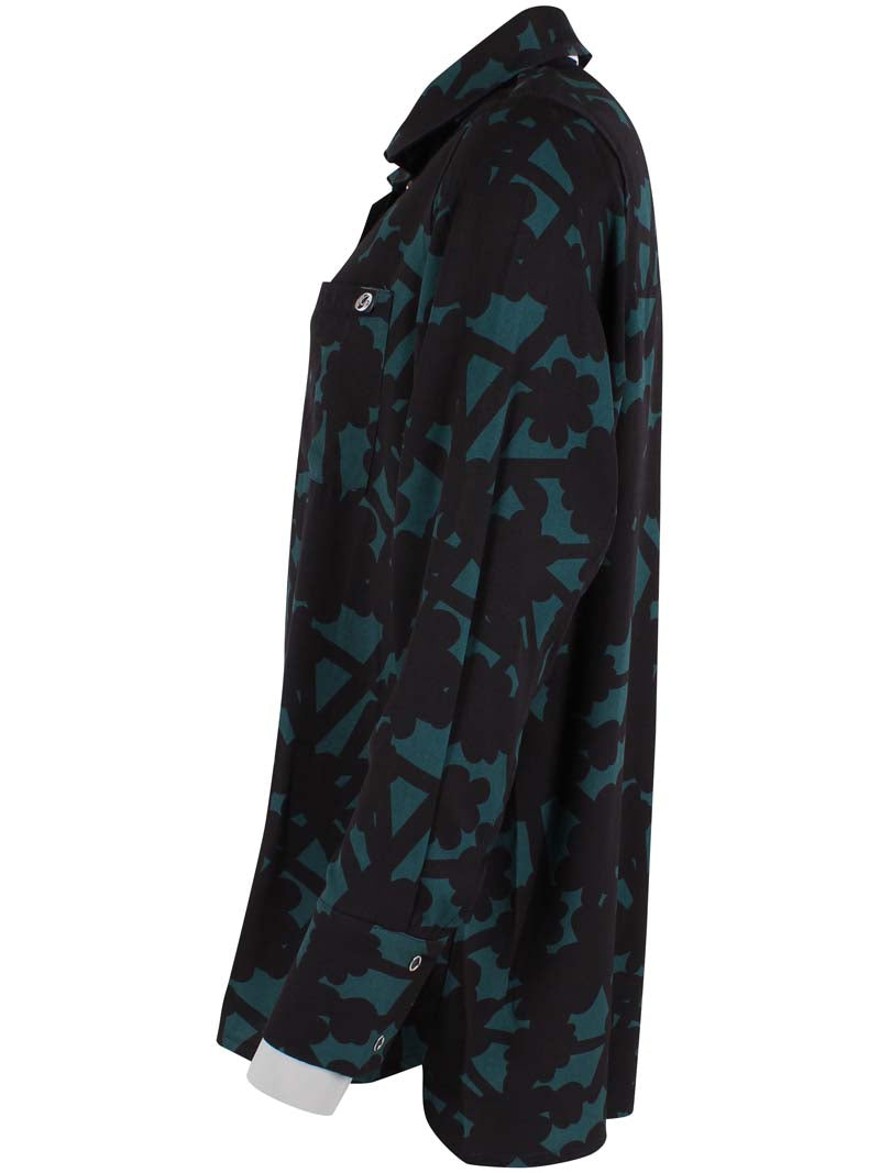 Danepeople Sateen Twill Shirt Dk Slate BRAMBLE