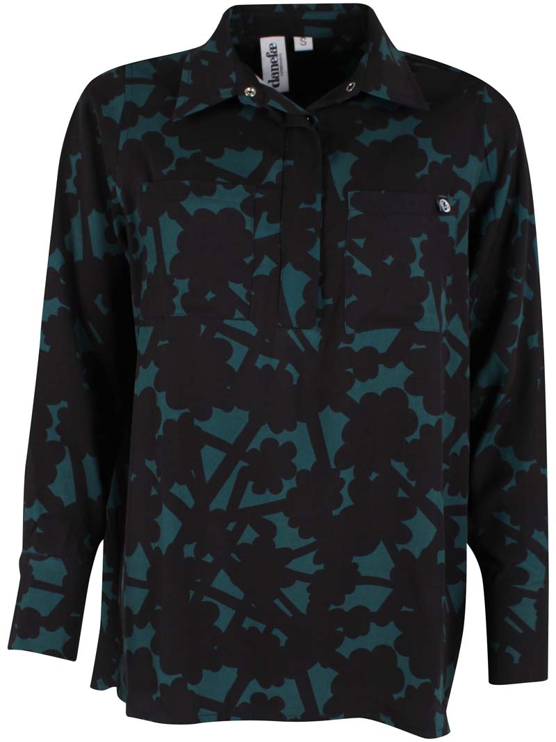 Danepeople Sateen Twill Shirt Dk Slate BRAMBLE