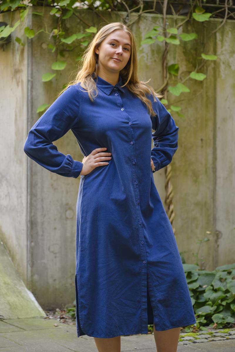 Danepippi Cord Dress Deep Blue