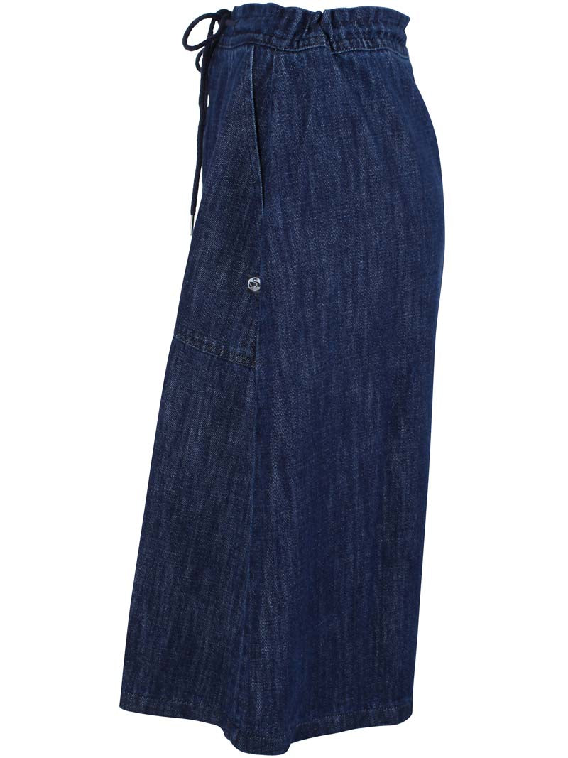 Denimnederdel med bindebånd til kvinder