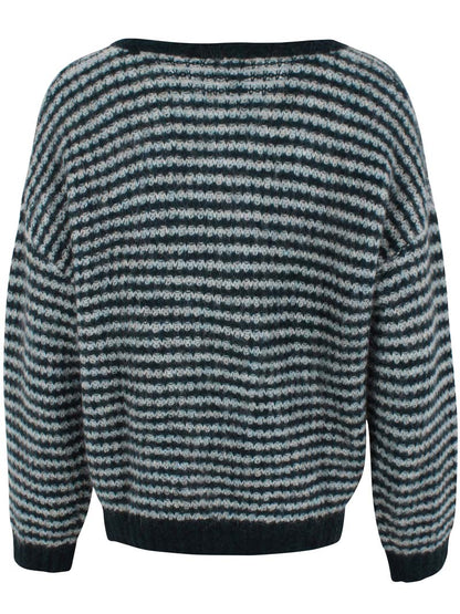 Dane Relative Alpaca Sweater Dk Slate/Lt Blue Grey 