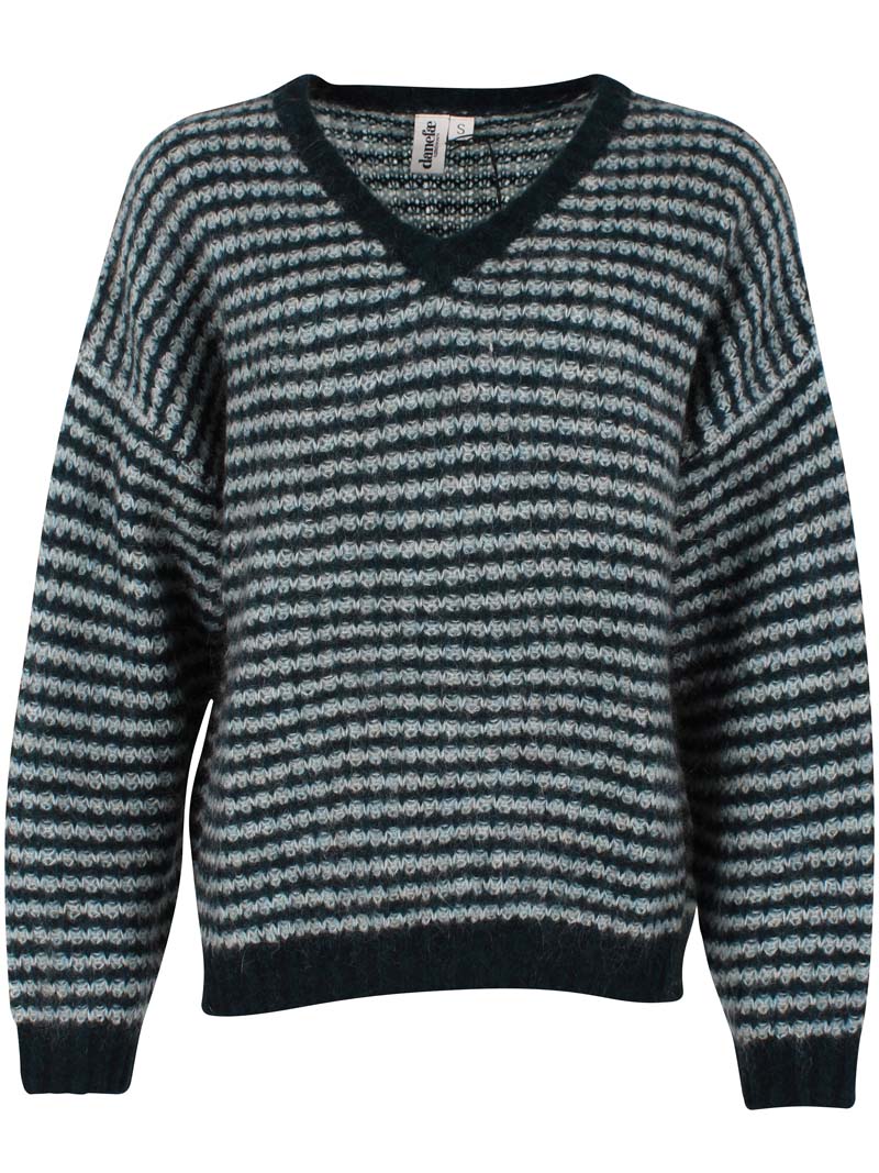 Dane Relative Alpaca Sweater Dk Slate/Lt Blue Grey 