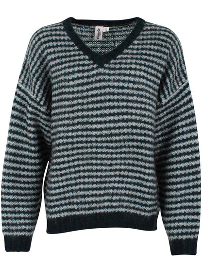 Dane Relative Alpaca Sweater Dk Slate/Lt Blue Grey 