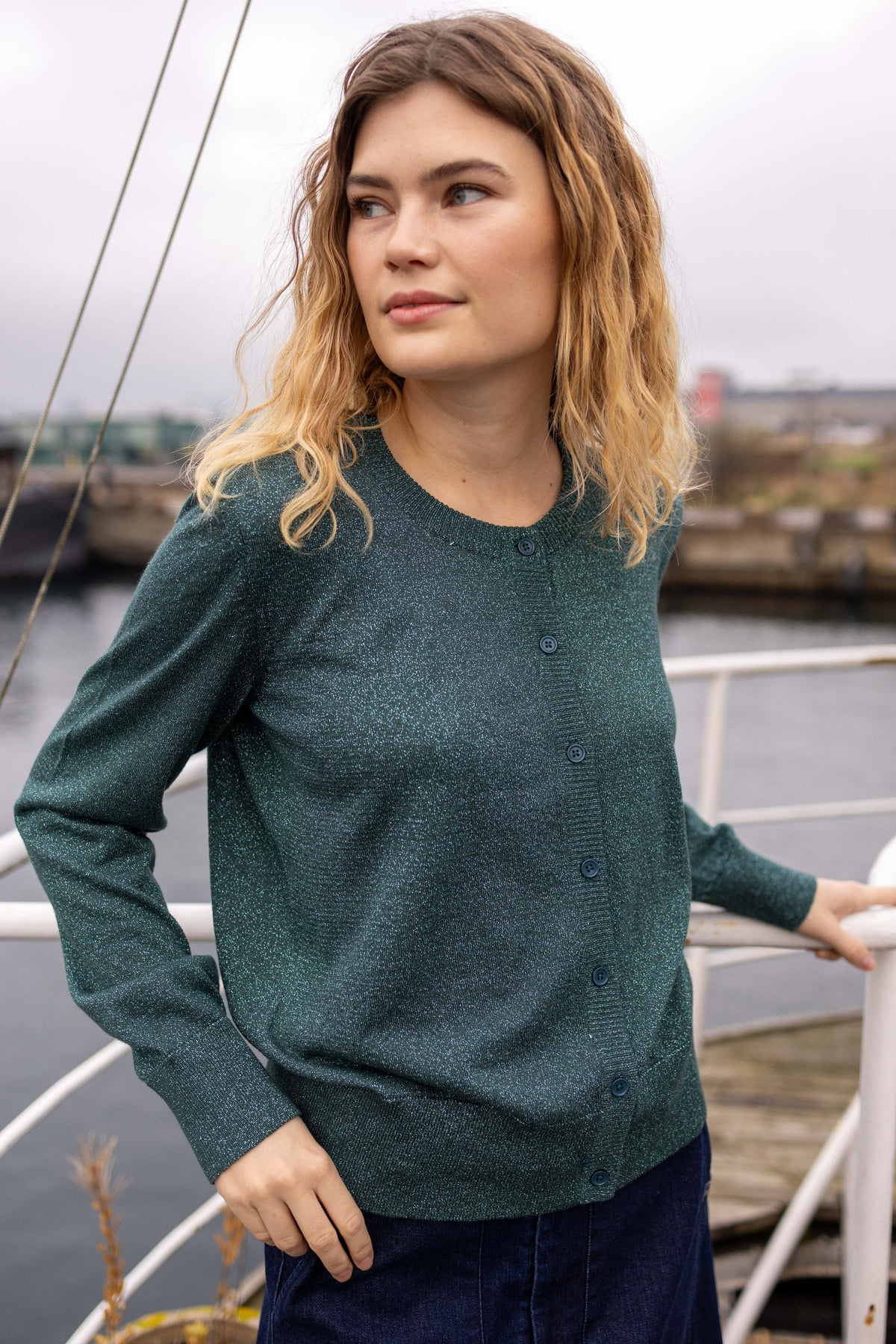 Danelunch Glitter Cardigan Forest
