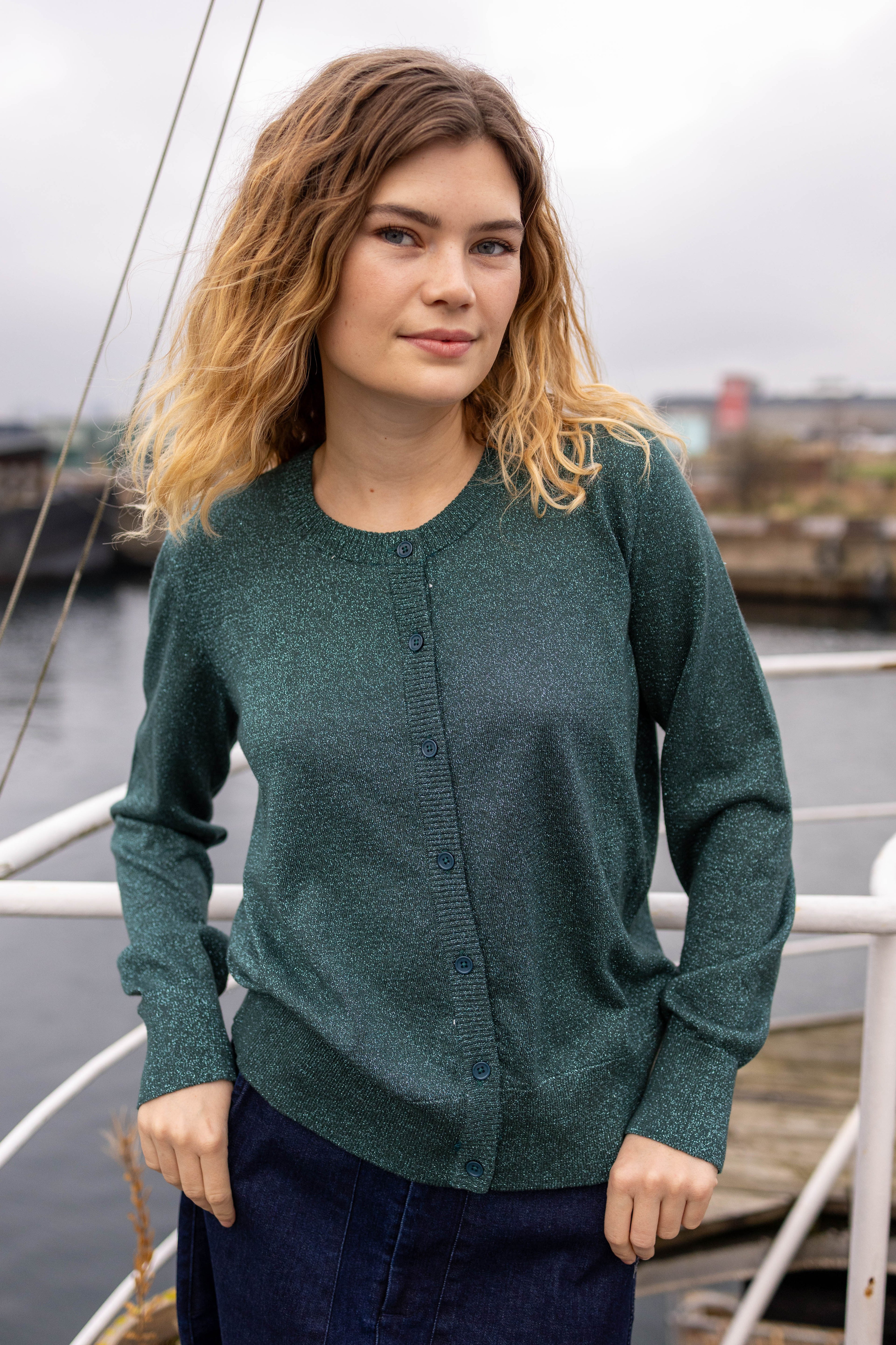 Danelunch Glitter Cardigan Forest