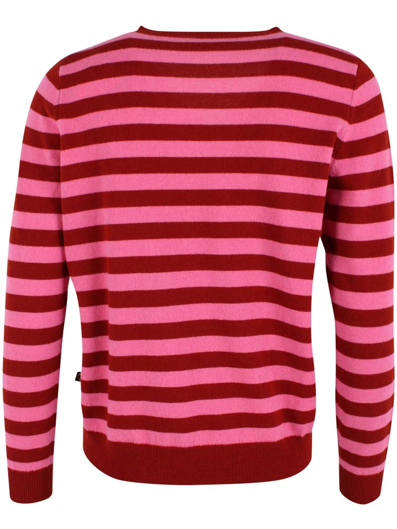 Danesaint Merino Wool Sweater Dk Rust/Spicy Pink
