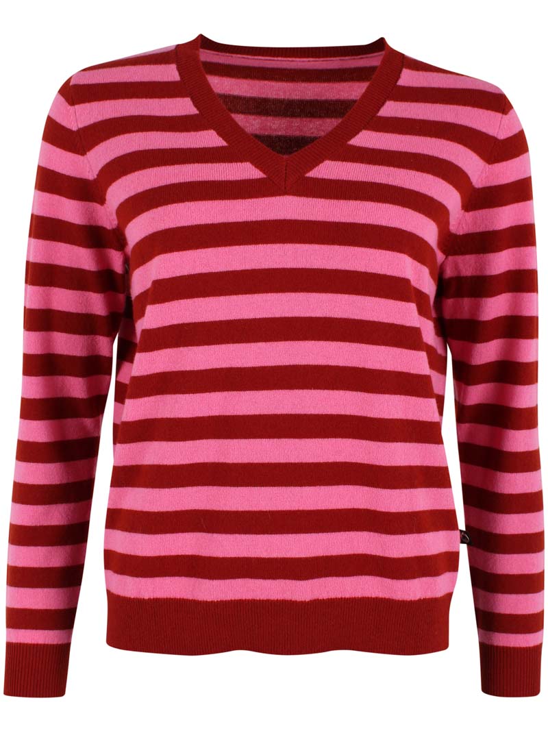 Danesaint Merino Wool Sweater Dk Rust/Spicy Pink