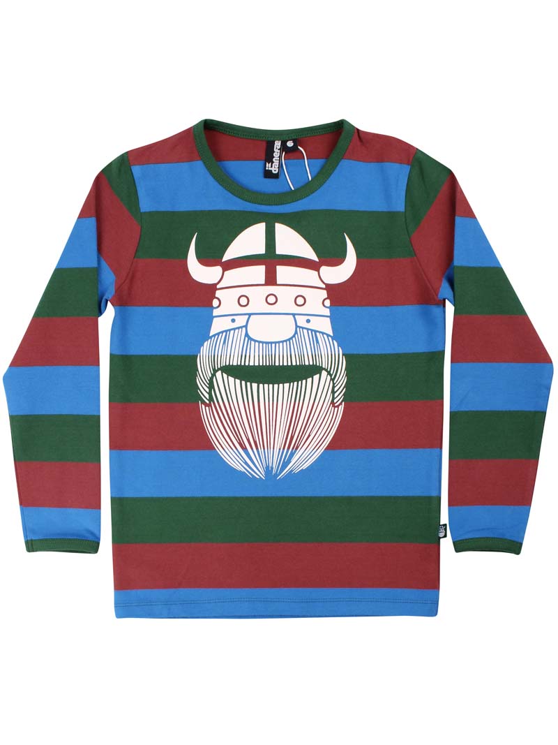 Mutli Farvet trøje med viking print 