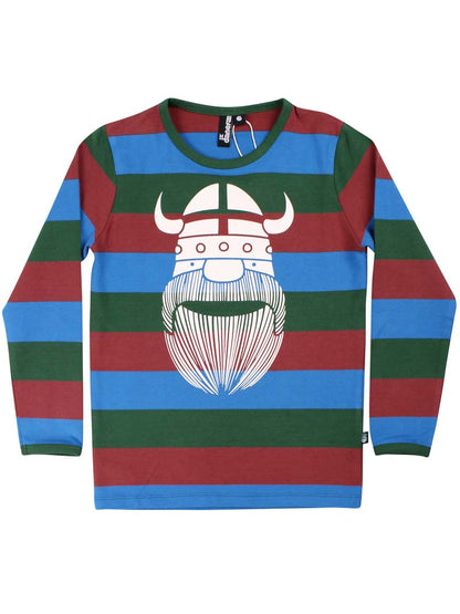 Mutli Farvet trøje med viking print 