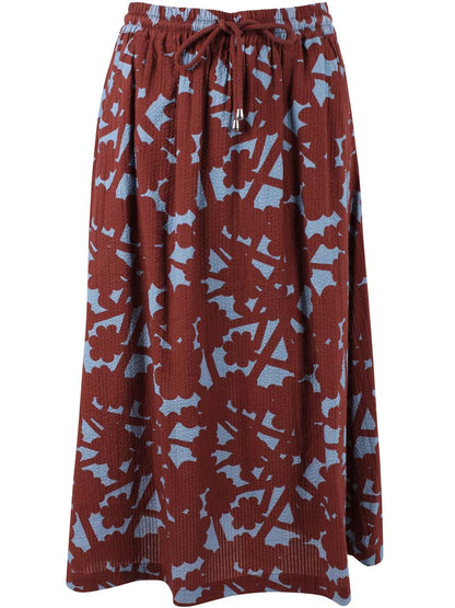 Danespresso Seersucker Skirt Lt Blue BRAMBLE