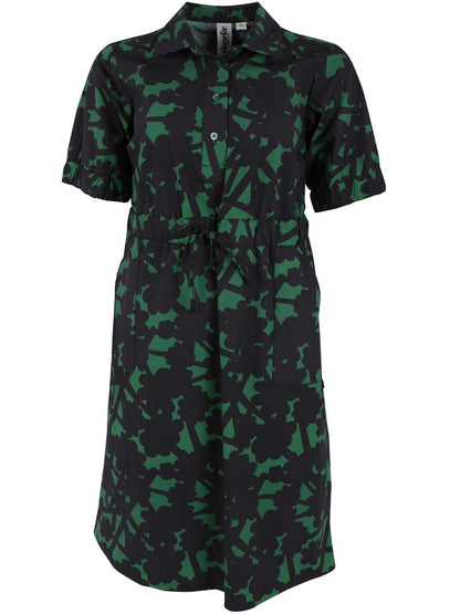 Danesusanne Poplin Dress Dk Pine BRAMBLE