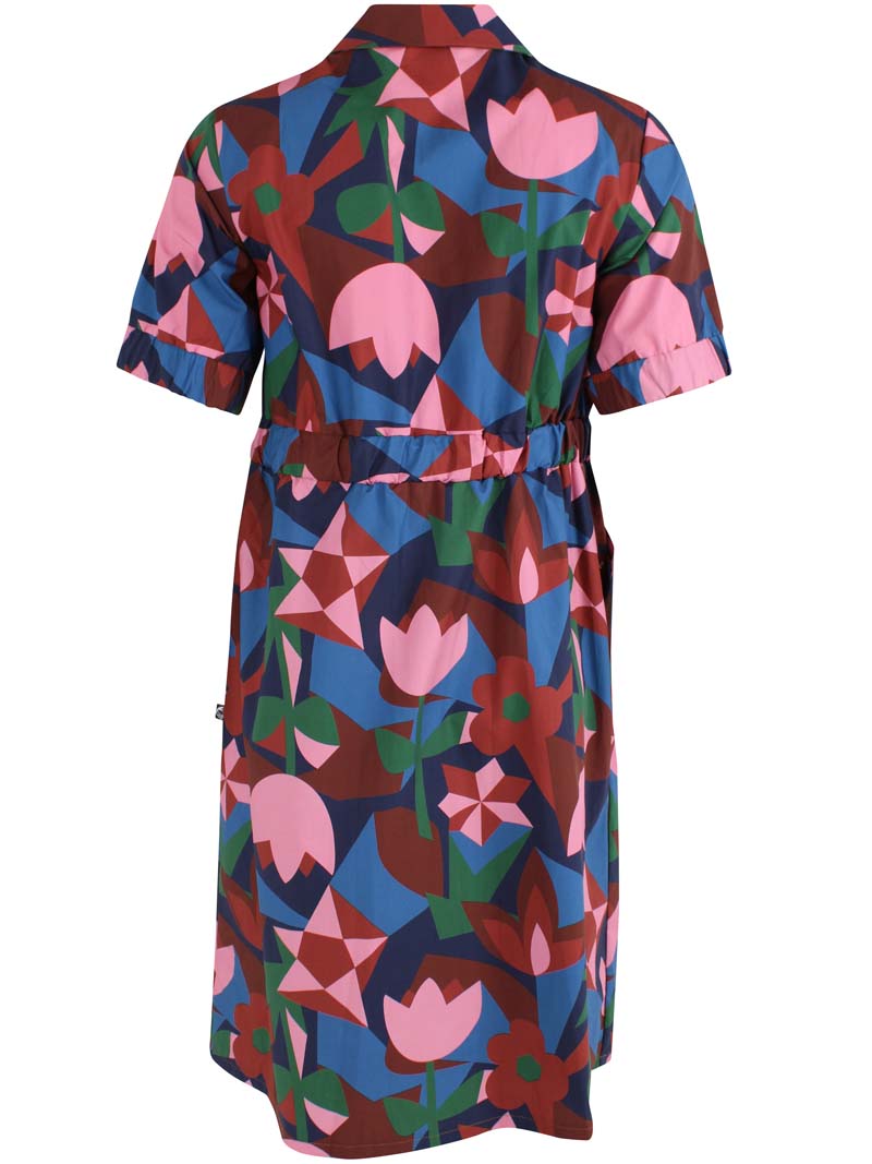 Danesusanne Poplin Dress Ocean Blue GEOFLEUR