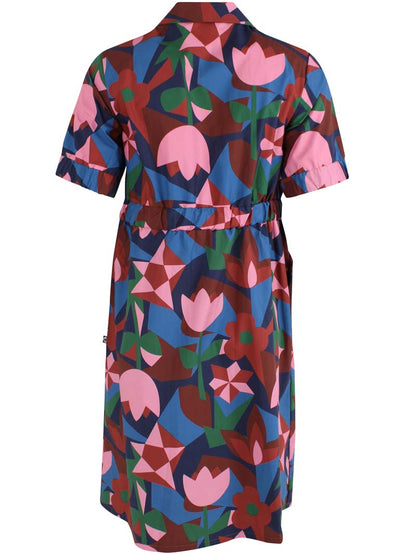 Danesusanne Poplin Dress Ocean Blue GEOFLEUR