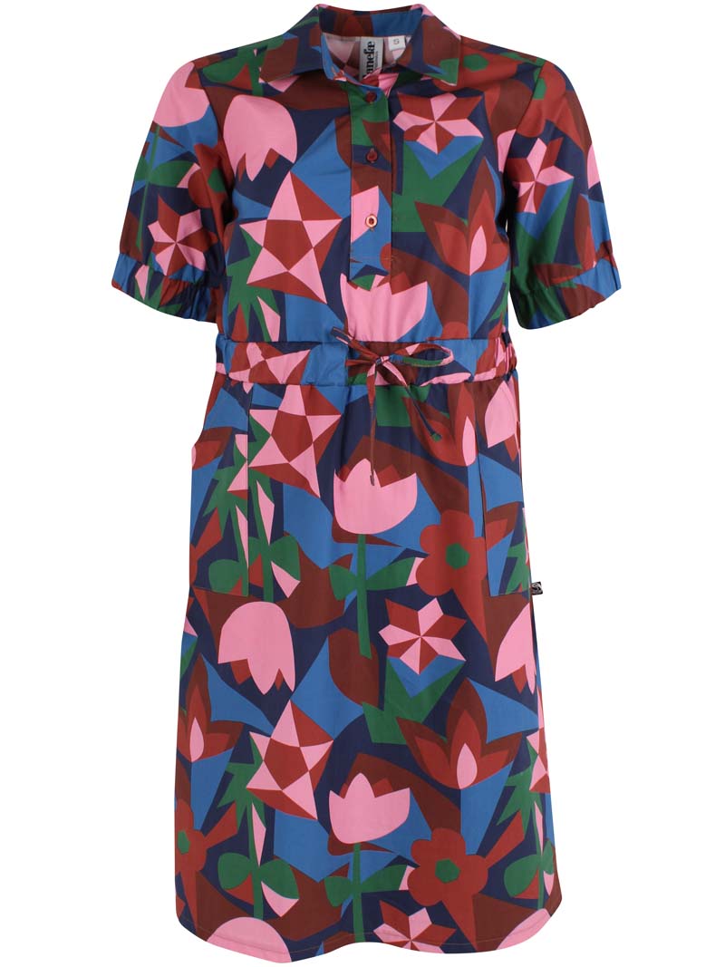 Danesusanne Poplin Dress Ocean Blue GEOFLEUR