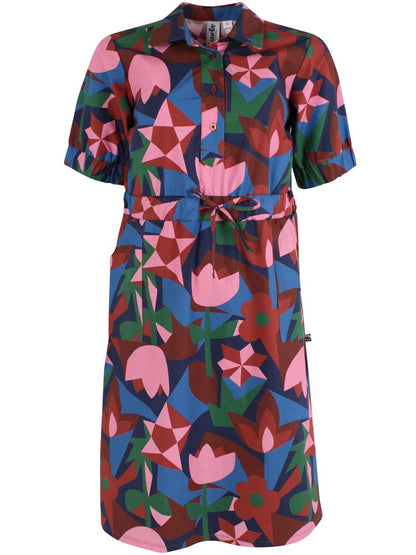 Danesusanne Poplin Dress Ocean Blue GEOFLEUR