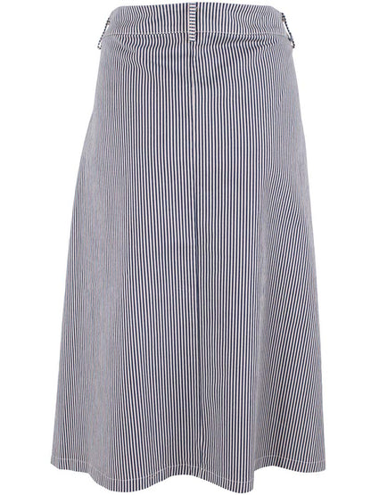 Danesweetie Stretch Canvas Skirt Dk Navy/Chalk