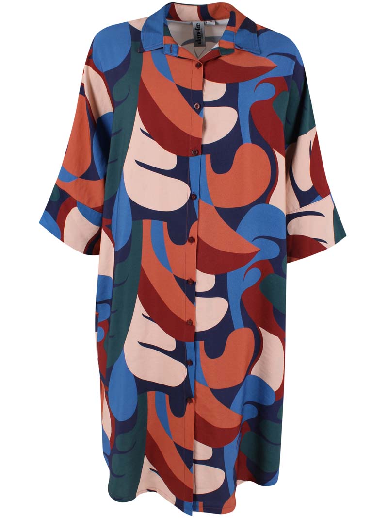 Danetiki Heavy Viscose Dress Warm Blue TROPS