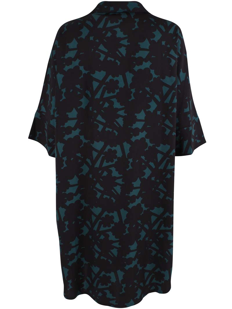 Danetiki Sateen Twill 3/4 Dress Dk Slate BRAMBLE