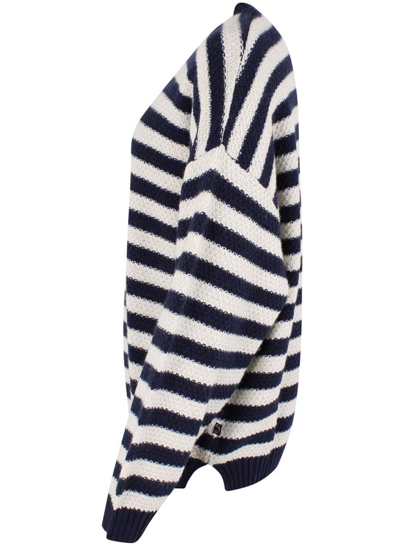 Daneva Wool Sweater Dk Navy/Lt Beige 