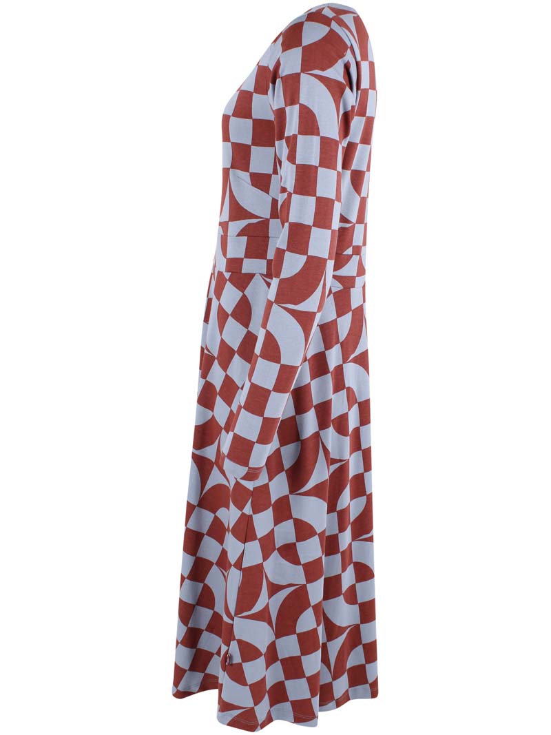 Daneviborg LS Interlock Dress Lt Blue Grey CHECKITOUT