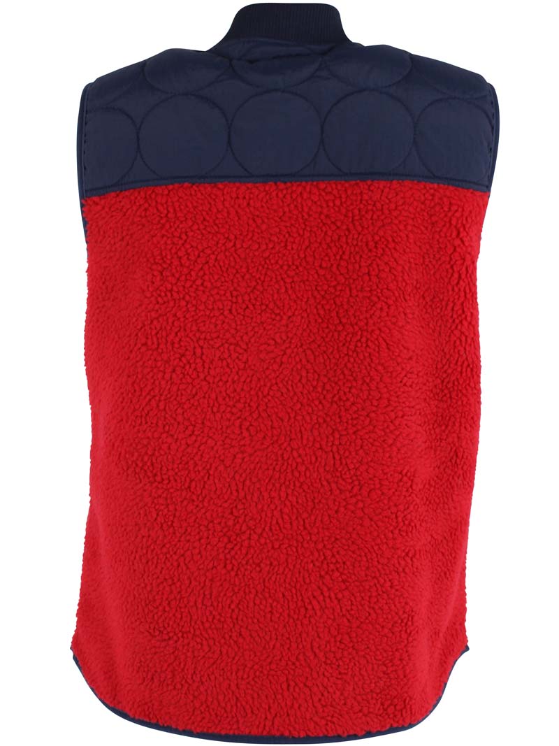 Danewalnut Fleece Bodywarmer Dk Navy/Dk Red 