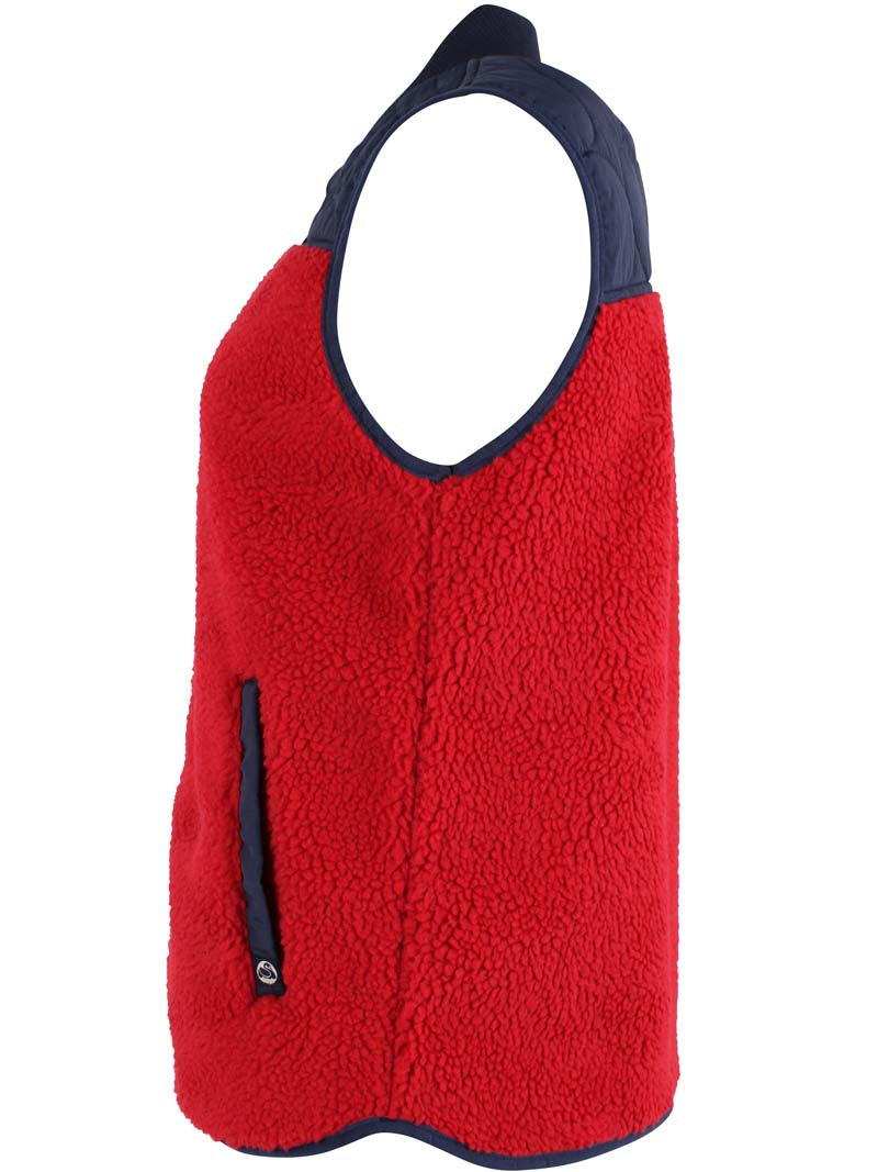 Danewalnut Fleece Bodywarmer Dk Navy/Dk Red 