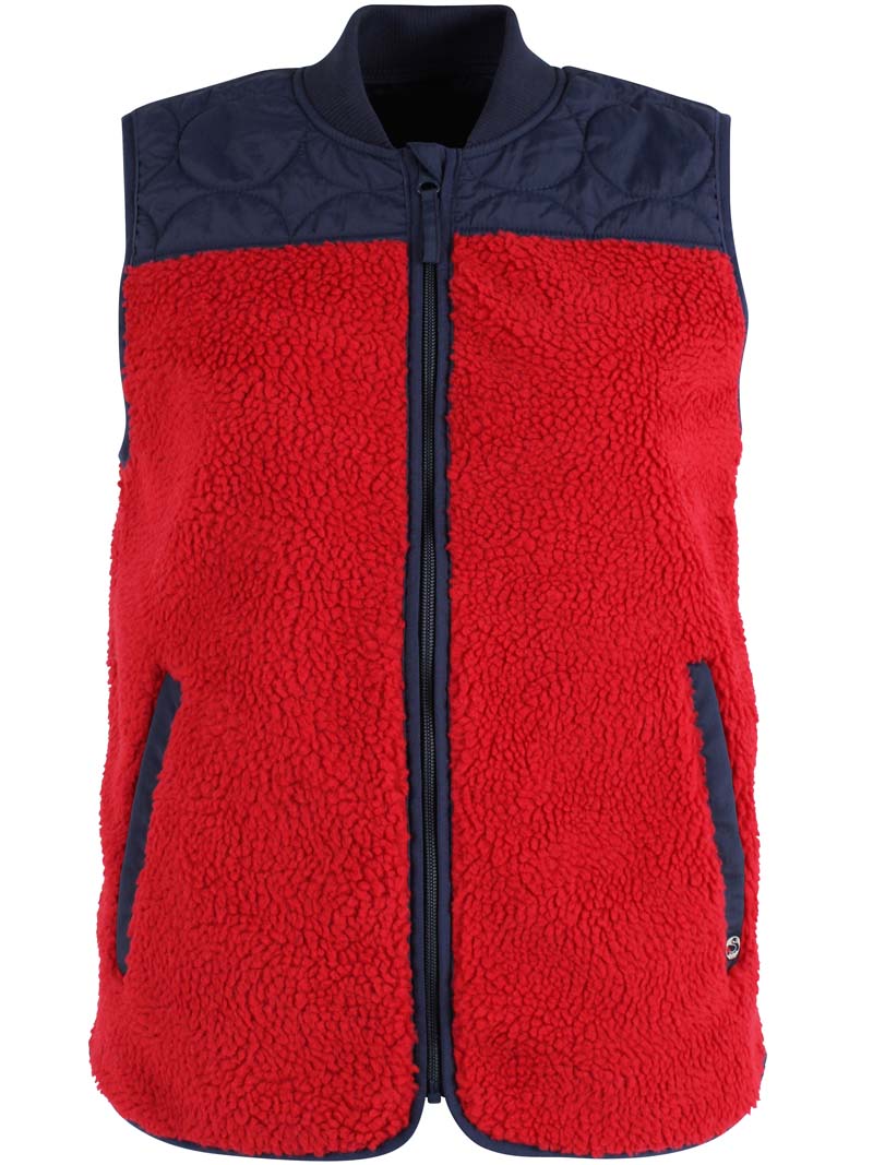 Danewalnut Fleece Bodywarmer Dk Navy/Dk Red 