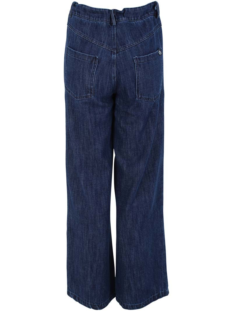 Lækre denimbukser med bindebånd i taljen til kvinder