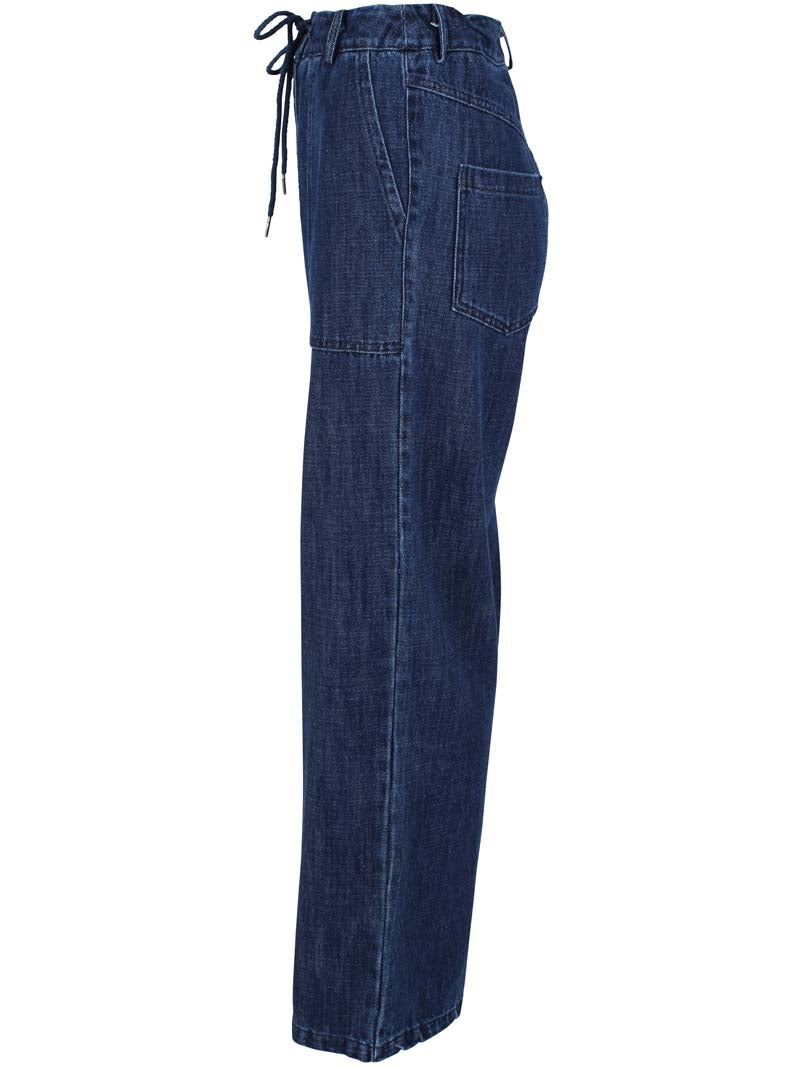 Lækre denimbukser med bindebånd i taljen til kvinder